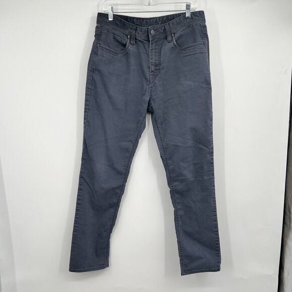 PRANA Bridger Jean 33x30 (33x28) Gray Slim Fit Tapered Canvas Organic Pants - Picture 1 of 12